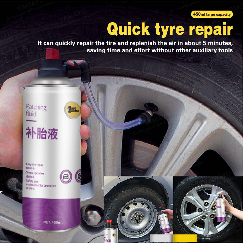 500ml Pneumatic Tyre Filing Patching Fluid Tire Sealer Inflator Spray Repair Puncture Sealant Kit