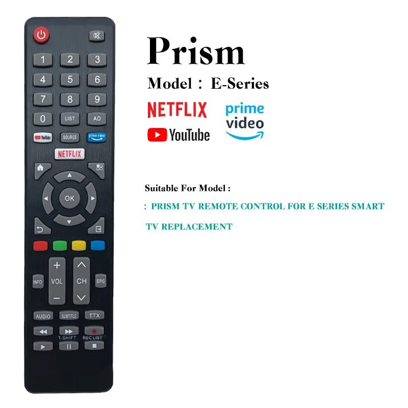 Universal Replacement Remote for PRISM+ E-Series 4K Smart Android TV for Prism + E Series