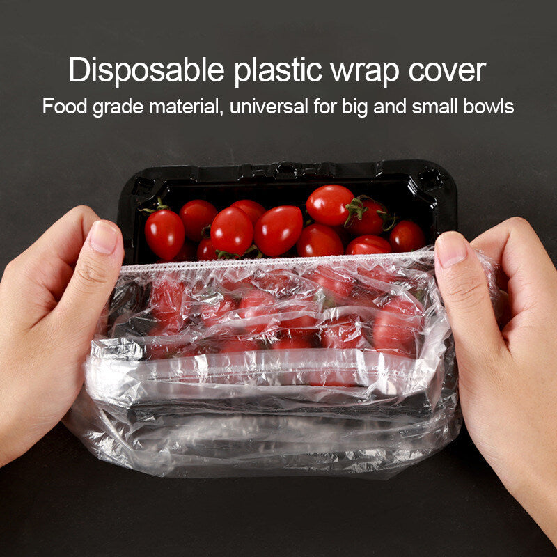 100pcs Elastic Food Covers Reusable Disposable Stretch Lids Bowl Plate Wraps Fresh-Keeping Seal