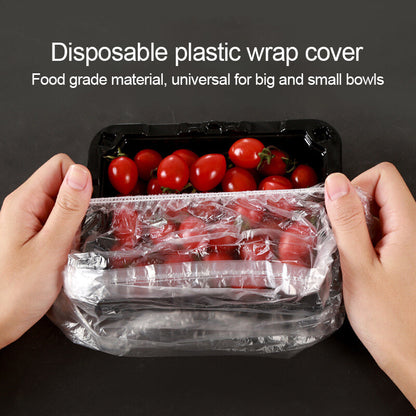100pcs Elastic Food Covers Reusable Disposable Stretch Lids Bowl Plate Wraps Fresh-Keeping Seal