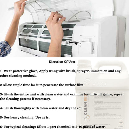 CLEANBEE Professional Alkaline Coil Cleaner Heavy Duty Aircon Cleaning Chemical HVAC Condenser Dirt