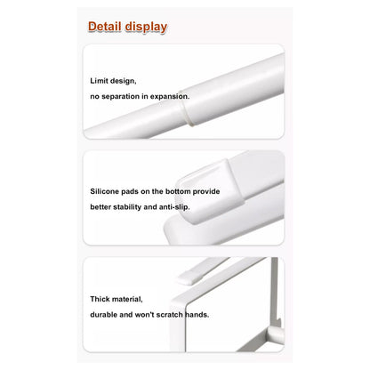 Retractable Shoe Rack Adjustable Storage Organizer Layered Partition Space-Saving Cabinet Wardrobe