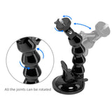 4 / 7-Section Flexible Gooseneck Extension Suction Cup Car Mount Holder with Phone Holder for Gopro Hero, Smart Phones