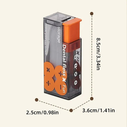 Portable Automatic Pop-Up Dental Floss Dispenser Storage Box Toothpick Oral Care Tooth Cleaning Tool