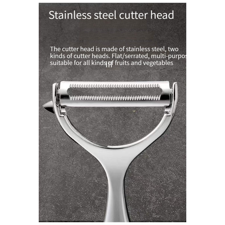 2In1 Stainless Steel Vegetable Fruit Potato Peeler Slicer Multifunctional Cutter Sharp Kitchen Tool