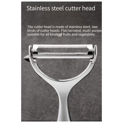 2In1 Stainless Steel Vegetable Fruit Potato Peeler Slicer Multifunctional Cutter Sharp Kitchen Tool