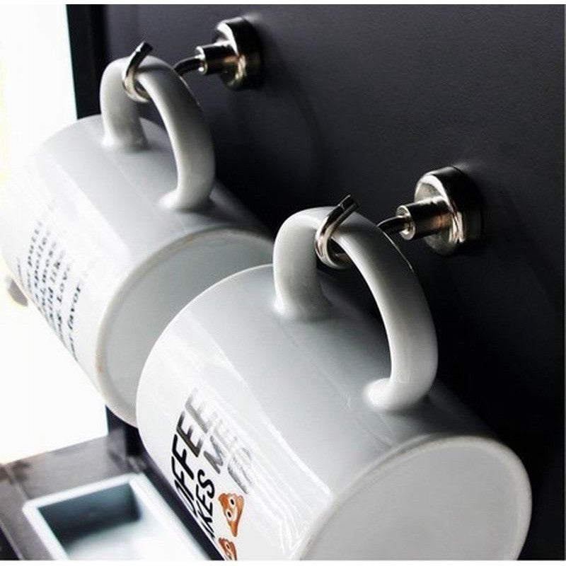 2pc Strong Magnetic Hooks Magnet Holder Wall Hanging Hanger Magnetic Organizer Organiser Hook Home Kitchen Metal Surface