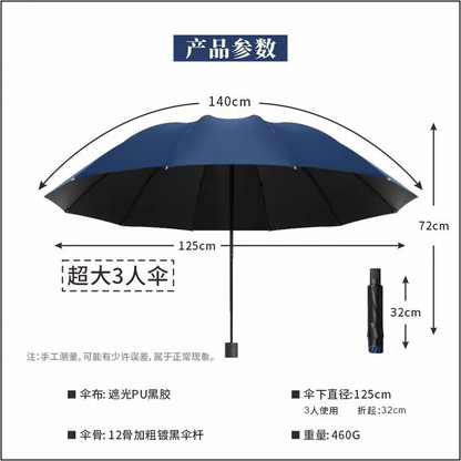 125cm Large Manual Reverse Foldable Umbrella Inverted Design UV Protection Folding Sunshade Raining
