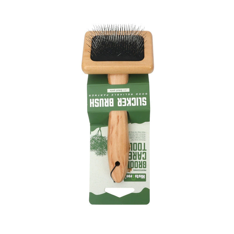 Pet Grooming Slicker Brush for Dogs & Cats with 135° Curved Metal Pins