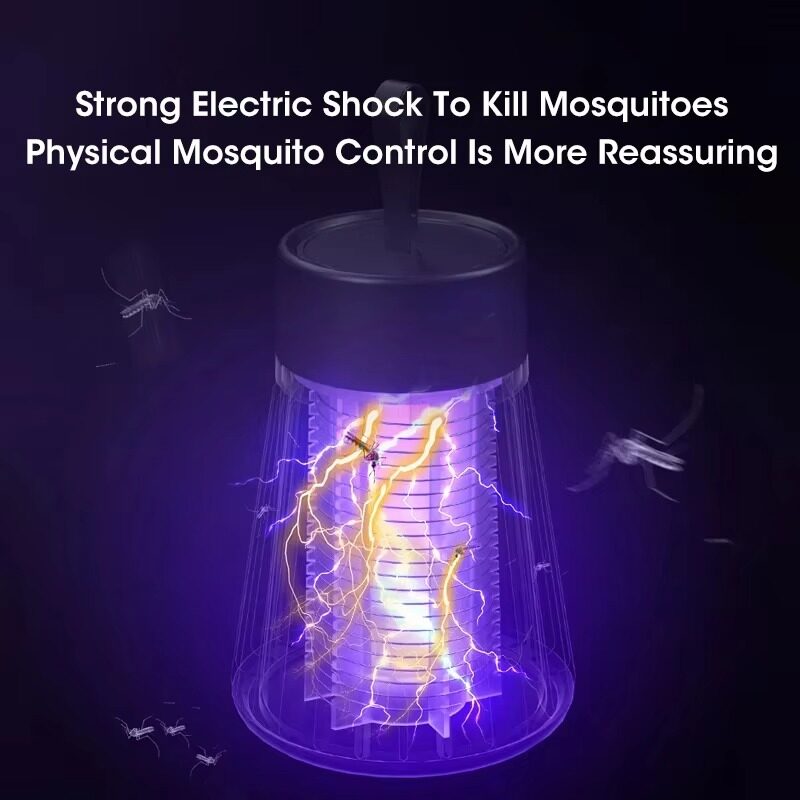 UV Mosquito Killer Lamp Electric Shock USB Rechargeable Insect Trap Zapper Repellent Fly Catcher