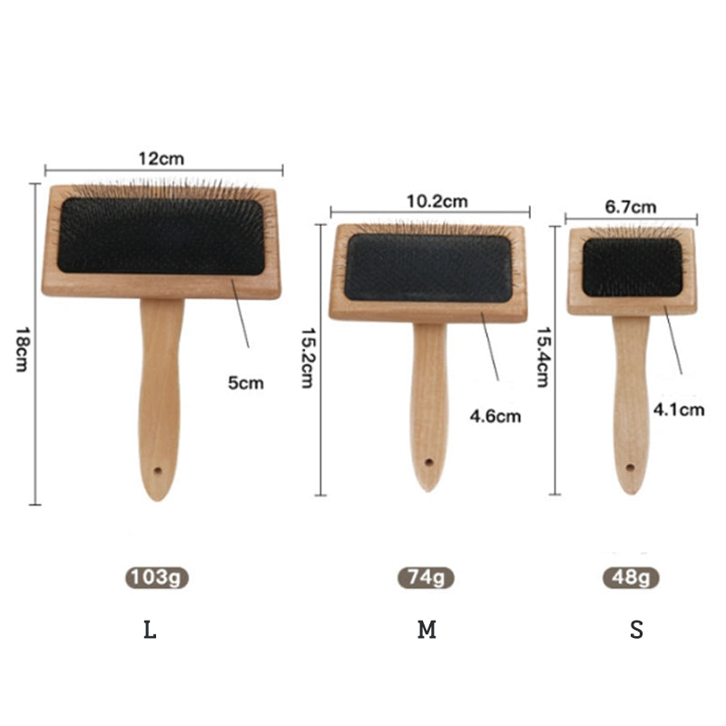 Pet Grooming Slicker Brush for Dogs & Cats with 135° Curved Metal Pins