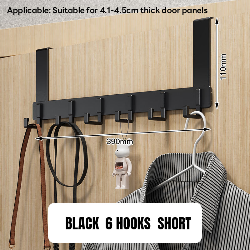 6 / 8 Hooks Over Door Hook Hanger No Drill Towel Coat Clothes Rack Storage Holder Door Behind Hanger