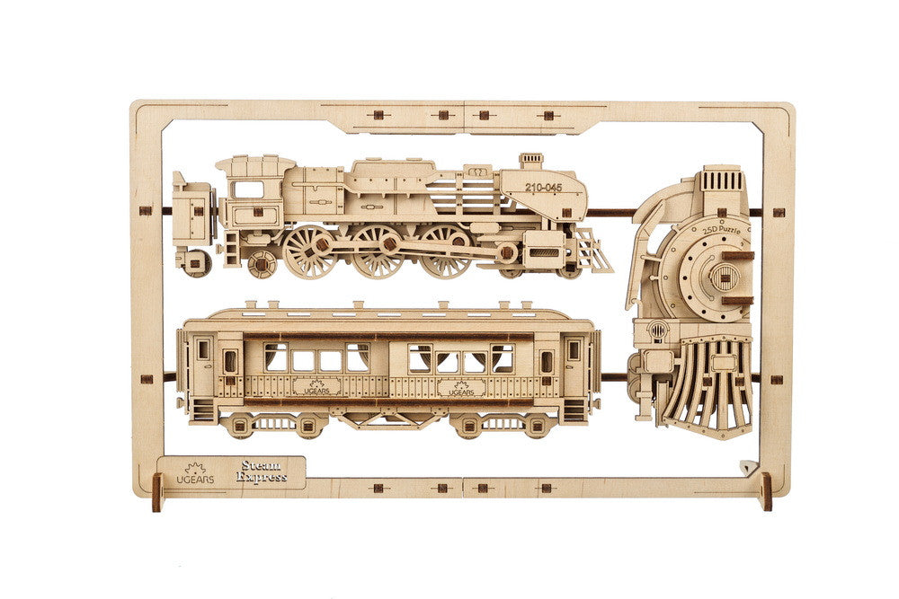 UGEARS Steam Express 2.5D Puzzle Mechanical Model Wooden DIY Kits