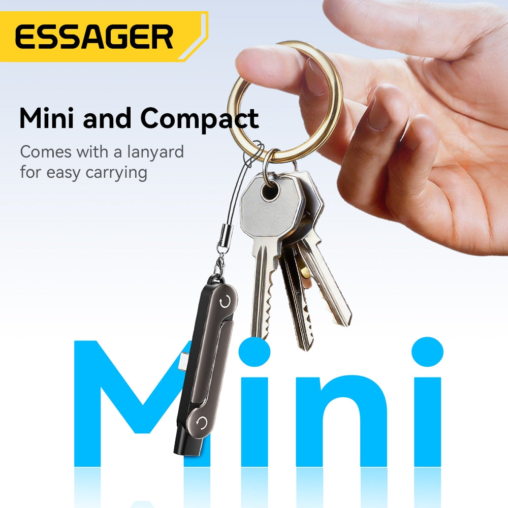 Essager 2in1 Phone Stand Holder Bracket OTG Adapter USB C to C / C to Lighting for Smartphone Tablet