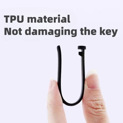 Car Hanging Rope Keychain Metal Key Holder Rotatable Key Ring Silicone Loop for Car Motorcycle Keys