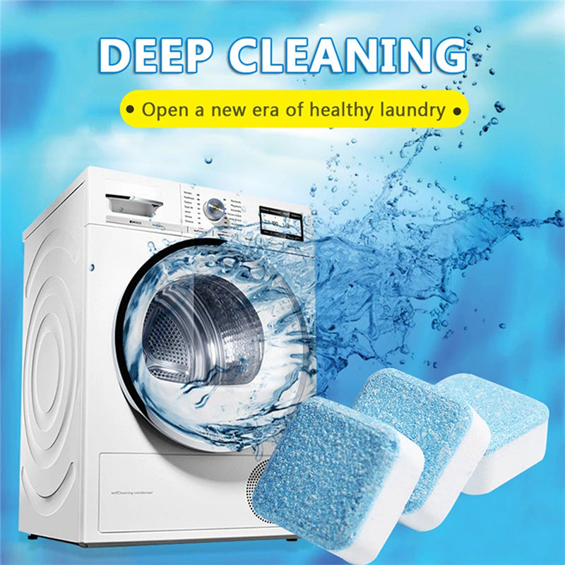 12pcs/box Washing Machine Cleaner Tablets Drum Cleaning Descaler Antibacterial Deodorizer Detergent
