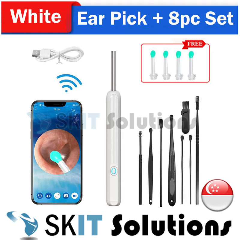 Wireless Ear Wax Removal Cleaner Intelligent Visual Ear Spoon Camera HD Video Otoscope Earwax Cleaning Endoscope Earpick