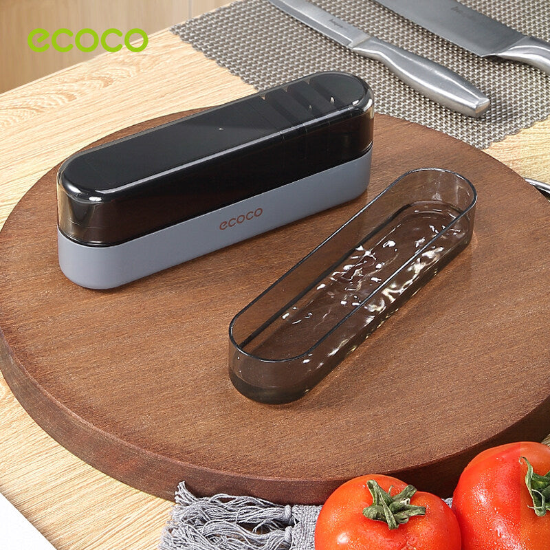 Ecoco Kitchen Knife Sharpener 4 Stage Handheld Sharpening Tool Scissors Blade Cleaver Whetstone Grit