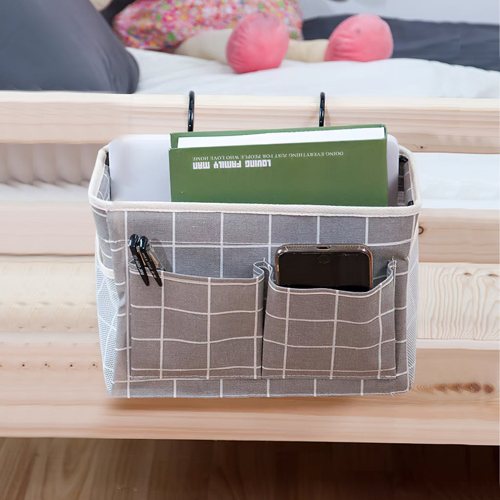 Bedside Hanging Bag Bed Storage Pocket Tidy Organiser Bedhead Sofa Pouch Phone Holder Tablet Pocket
