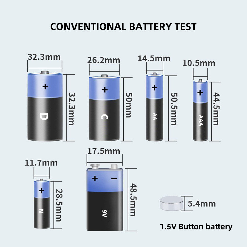 Universal Digital Battery Tester BT-886 LCD Display Battery Checker Meter AA AAA C D 9V Button Cell
