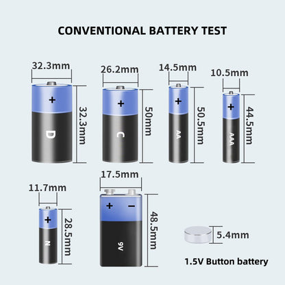 Universal Digital Battery Tester BT-886 LCD Display Battery Checker Meter AA AAA C D 9V Button Cell