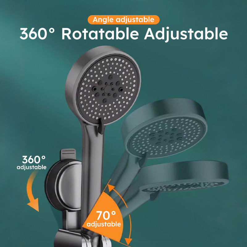 Adjustable Shower Head Suction Cup Holder Showerhead Bracket No Drill FREE Wall Mount Bathroom Bidet