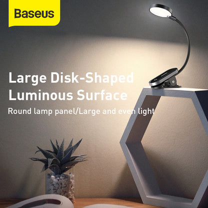 Baseus Comfort Reading Mini Clip On Table Desk Bedside LED Lamp Rechargeable Wireless Dimmable Bedroom Night Light