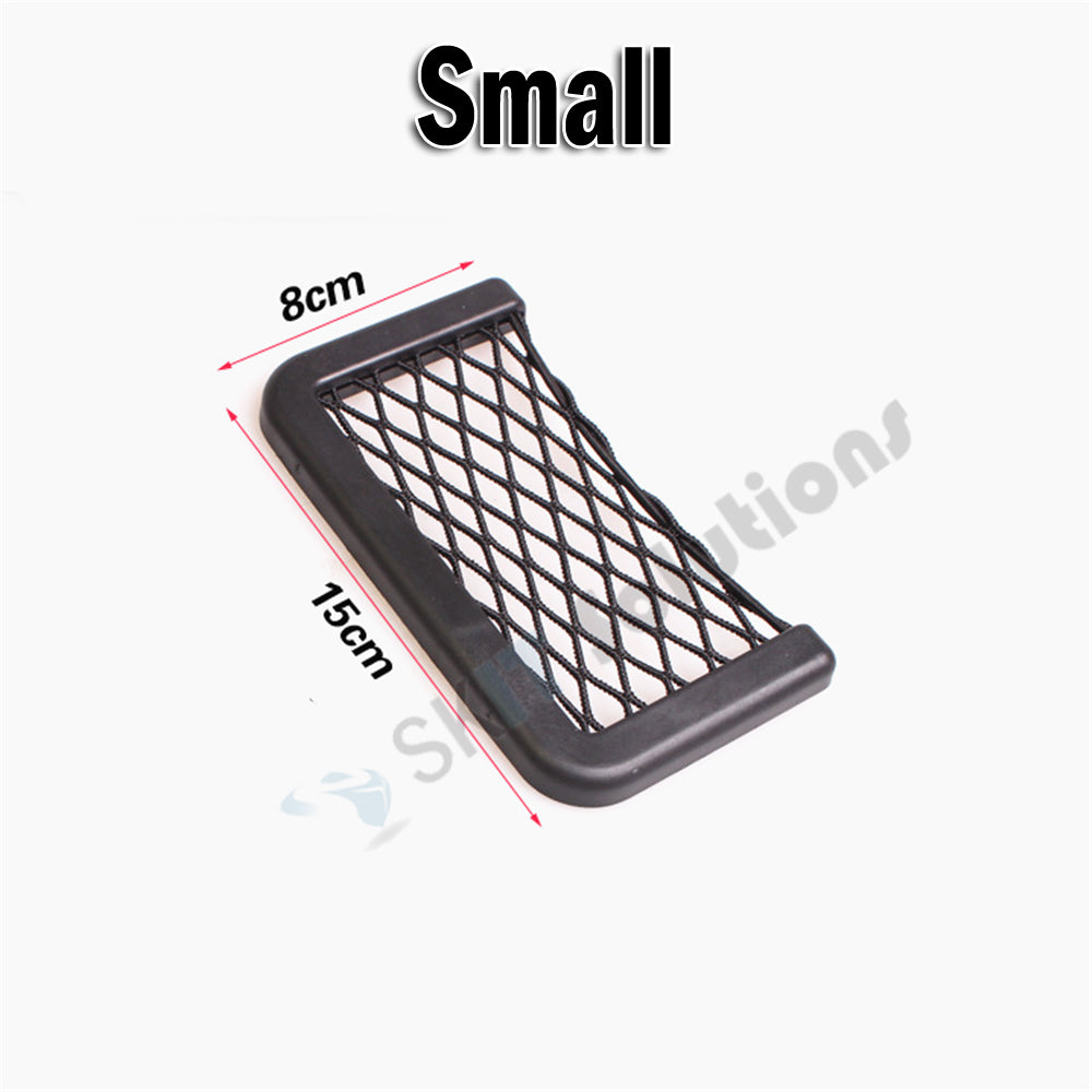 Car Seat Side Back Storage Net Bag Mesh Pocket Organizer Stick On Interior Accessories for Vehicle