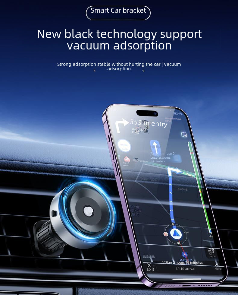 Vacuum Adsorption Suction Car Air Vent Mobile Phone Holder Mount Bracket + Wireless Charging Charger