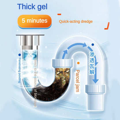 500ml Duer Pipe Dredge Gel Powerful Clog Remover for Toilet Kitchen Sewer Drain Cleaner Deodorizer
