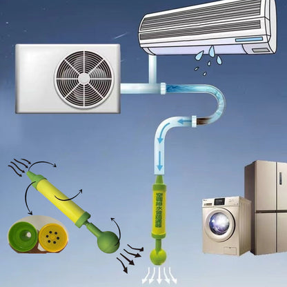 Aircon Drain Blockage Cleaner Pump Pipe Sink Quick Clean Tool AC Drain Pipe Unclogging Cleaning Kit