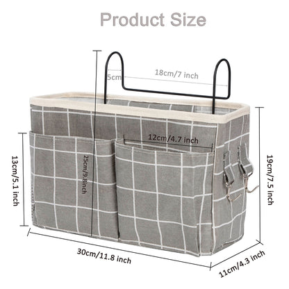Bedside Hanging Bag Bed Storage Pocket Tidy Organiser Bedhead Sofa Pouch Phone Holder Tablet Pocket