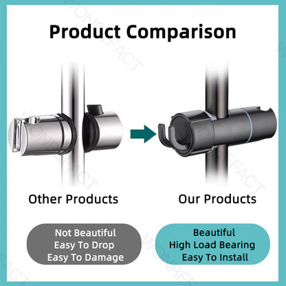 Shower Head Bracket Showerhead Rail Slider with Hook Universal Slide Bar Holder Bathroom Accessories