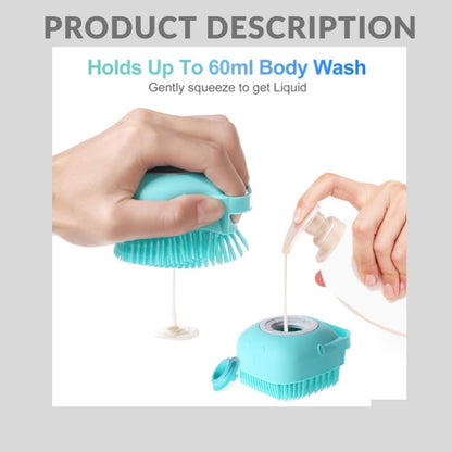 2-in-1 Pet Shampoo Massage Brush with 60ml Dispenser