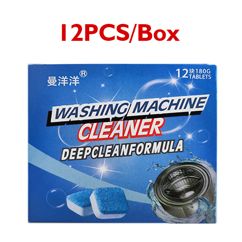 12pcs/box Washing Machine Cleaner Tablets Drum Cleaning Descaler Antibacterial Deodorizer Detergent