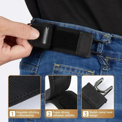 Buckleless Elastic Waist Belt Adjustable No Buckle Belt Lazy Big Belly Men Women Jeans Pants Stretch