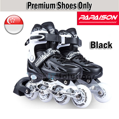 PAPAISON XZY-309 Premium Inline Roller Skates Blade Hard Boot Scooter Skating for Beginner Kids to Adults