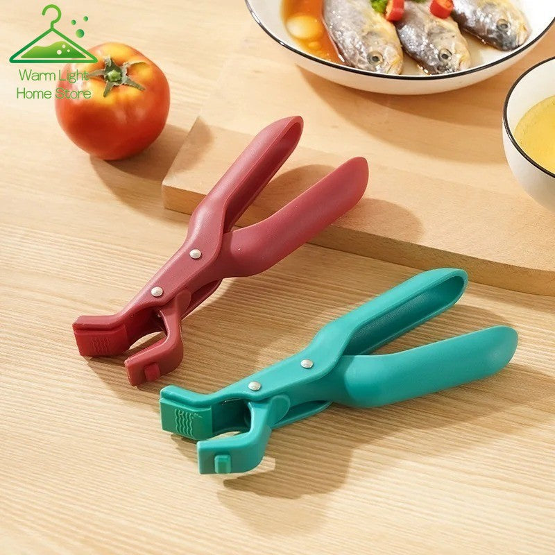 Anti-Scalding Clip Non-Slip Hot Plate Gripper Kitchen Bowl Clamp Heat Resistant Durable Silicone Tong