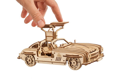 UGEARS Winged Sports Coupe 3D Mechanical Model Wooden Puzzle DIY Car Kits