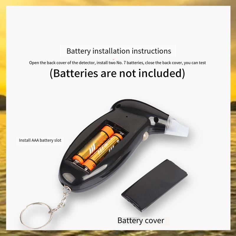 Portable Digital Breath Alcohol Tester LCD Breathalyzer Detector Car DUI Meter Analyzer Test Tool