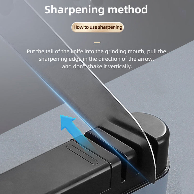 Ecoco Kitchen Knife Sharpener 4 Stage Handheld Sharpening Tool Scissors Blade Cleaver Whetstone Grit