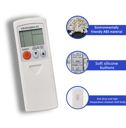 FZD-MITS1014 Universal Replacement MITSUBISHI Aircon Remote Control AC KP3AS MP04A KD06ES RKT502A420