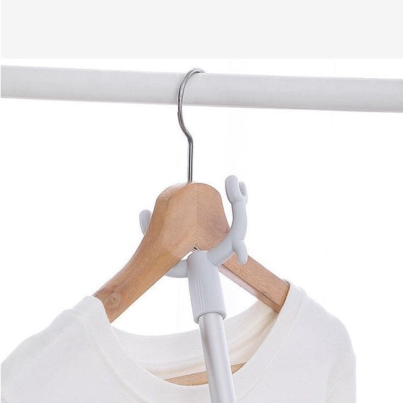 77-130cm Upgraded Extendable Aluminium Laundry Hanger Stick Telescopic Clothes Drying Rod Garment