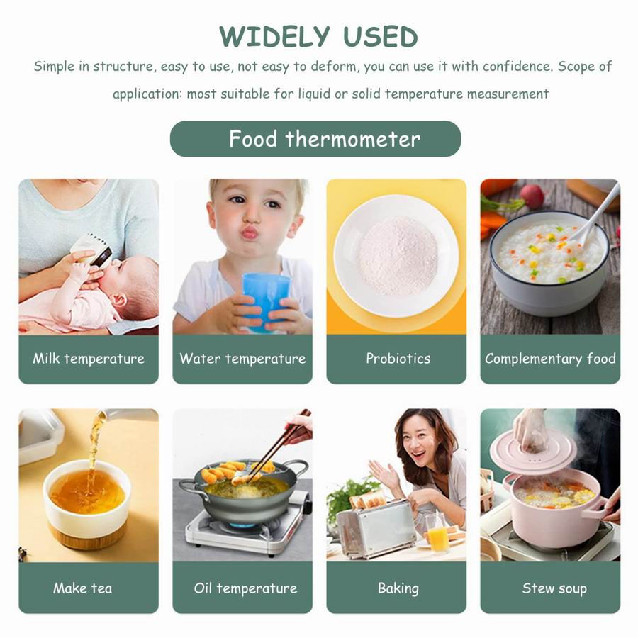 MISUTA Digital Kitchen Food Cooking Thermometer Instant Read Probe Backlit Temperature Baby Milk Water Meat Temperature