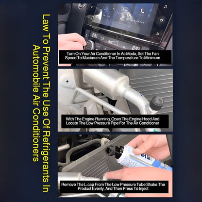 Car Air Conditioner Restorer R134A Refrigerant AC Aircon Cooling Gas Enhancer Top Up Booster Leak