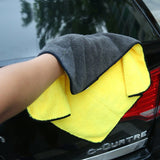 [BUNDLE of 2] Super Absorbent Car Wash Microfiber Towel Cloth, Window Kitchen Dishes Cleaning Drying Car Waxing Wiping Table & etc