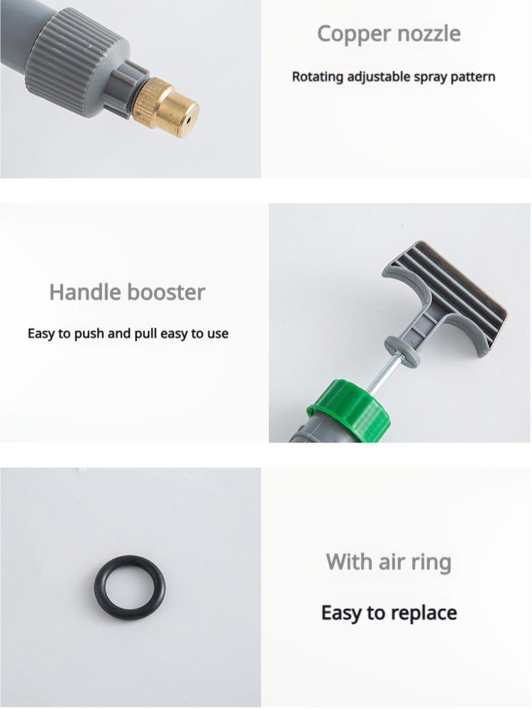 High Pressure Air Pump Manual Beverage Bottle Sprayer for Home Garden Plant Watering Tool Spray Head