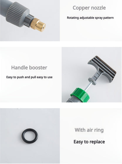 High Pressure Air Pump Manual Beverage Bottle Sprayer for Home Garden Plant Watering Tool Spray Head