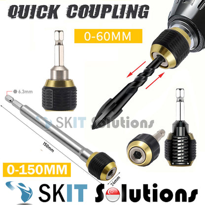 Pop Up Quick Coupling Release Converter Self-locking Hexagonal Handle Drill Screw Driver Power Tool