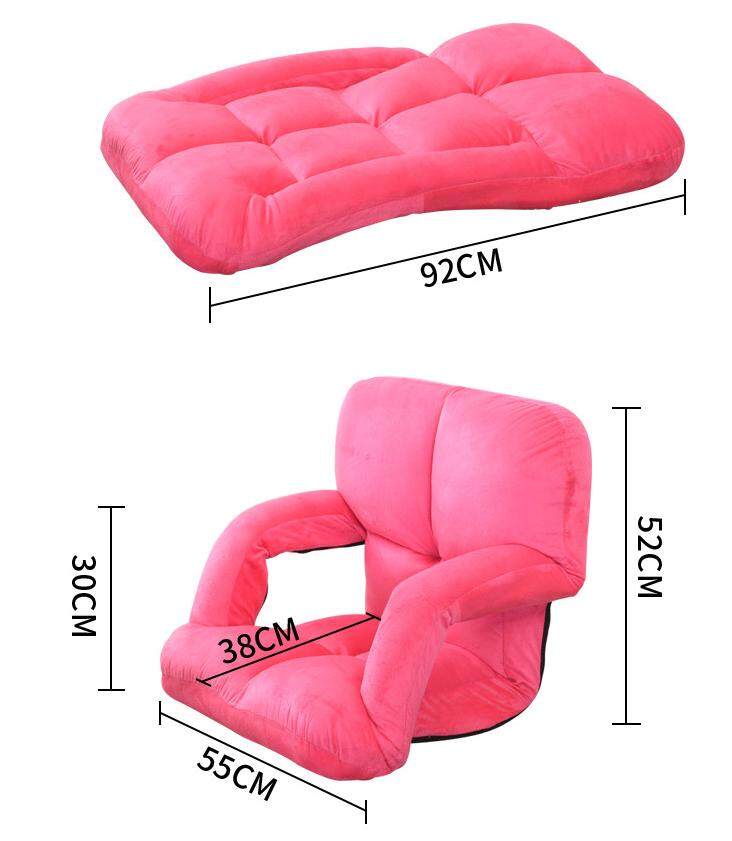 Adjustable Relaxing Folding Sofa Bed w/ Handle Multifunctional Foldable Reclining Chair 5 Position Furniture Living Room